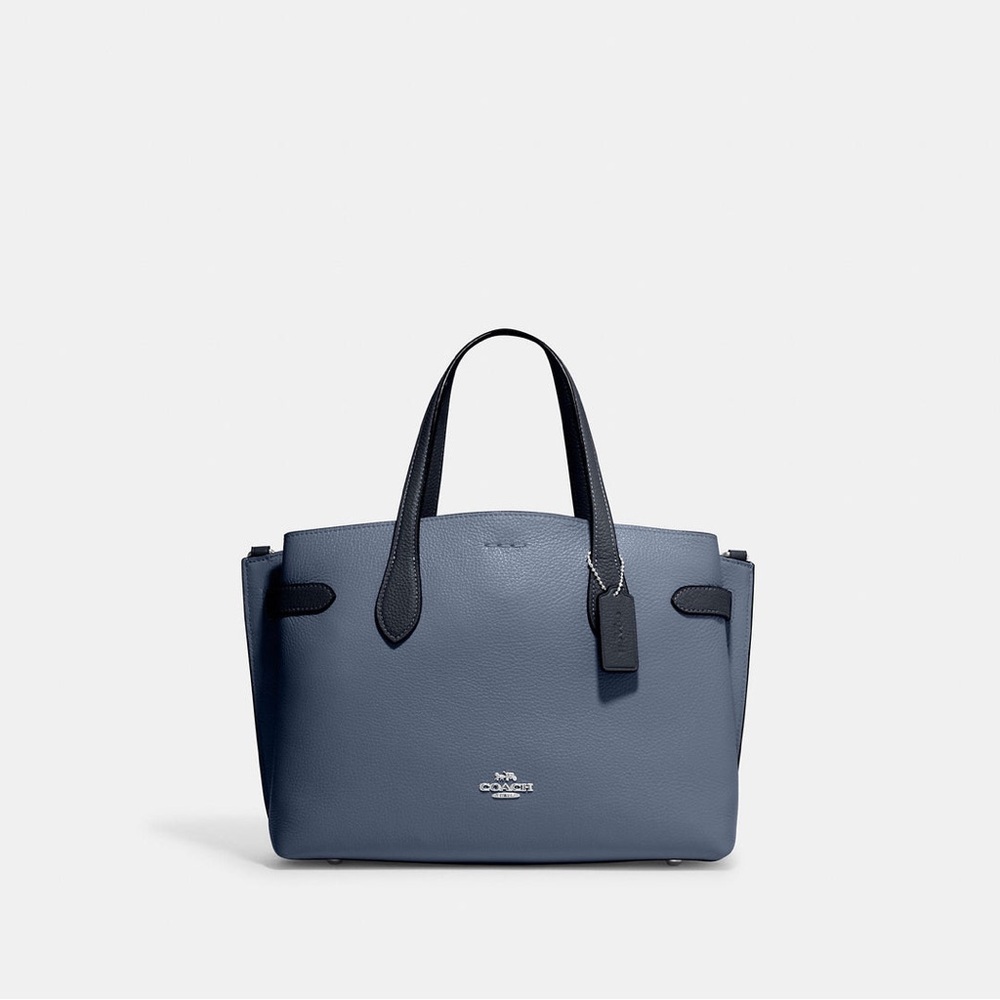 Coach Hanna Carryall Bag in Silver/Washed Chambray